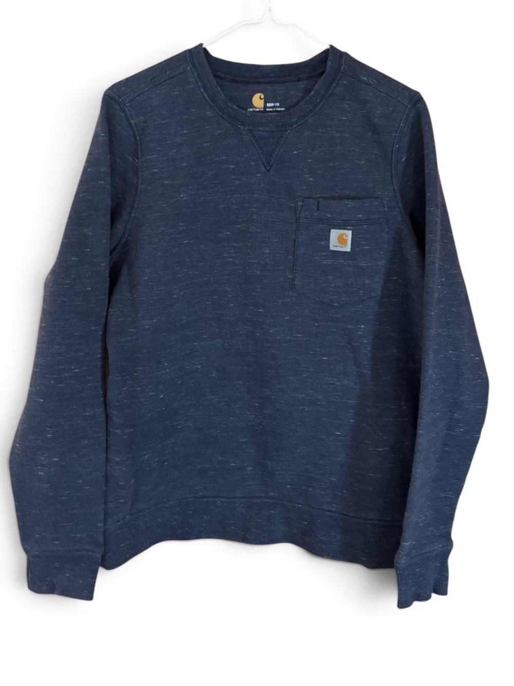 Carhartt Heather Navy Crewneck Pocket Sweatshirt